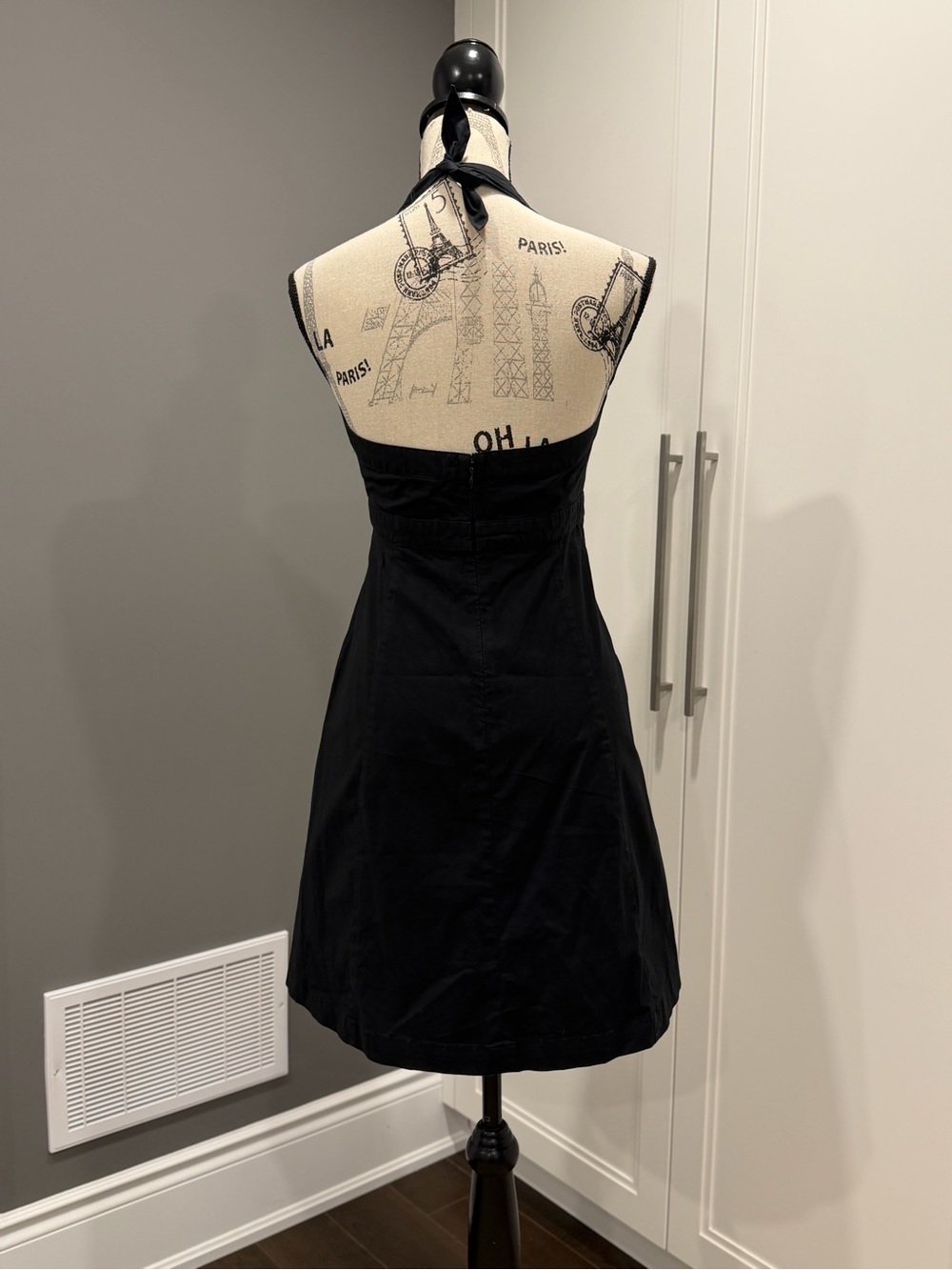 Vintage, Y2K, GAP Black Halter Mini Dress - Picture 5 of 16